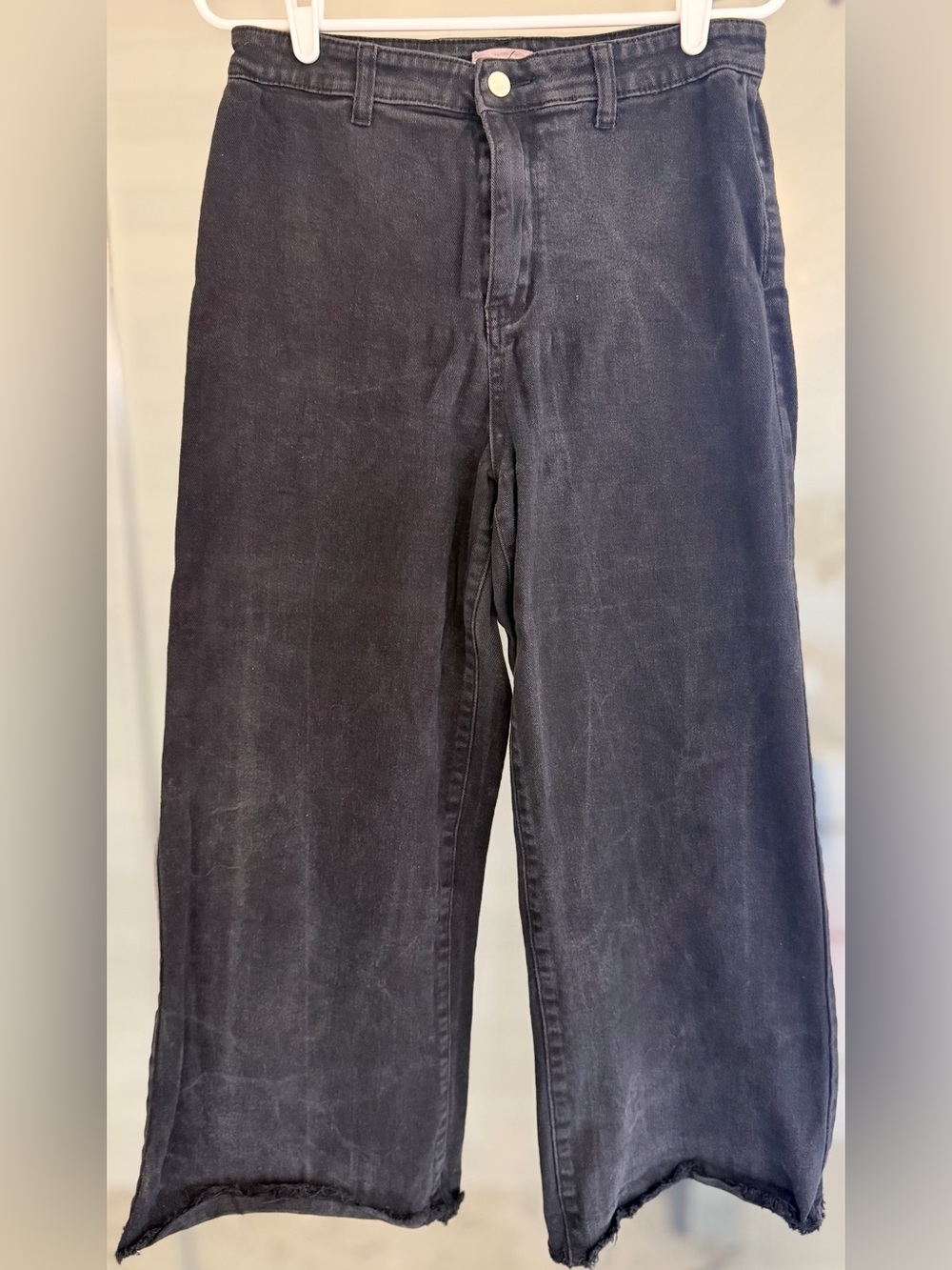Anniewear Los Angeles Washed Black Wide-Leg Jeans